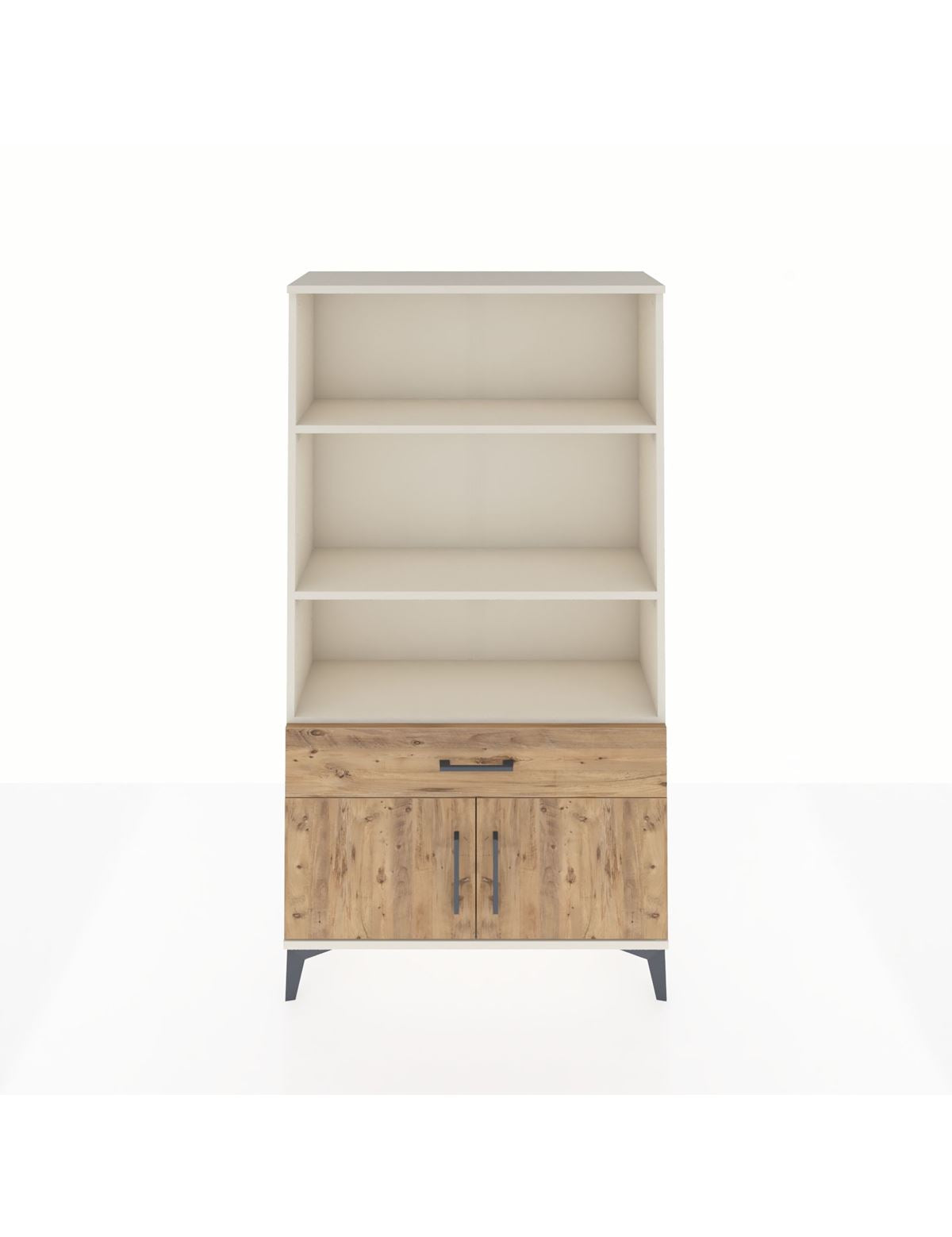 Arges Dolap 3 Raflı Tek Çekmeceli 2 Kapaklı 88x30x163 Aytaşı-Çam