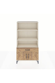 Arges Dolap 3 Raflı Tek Çekmeceli 2 Kapaklı 88x30x163 Aytaşı-Çam