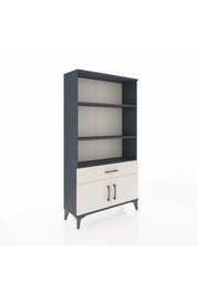 Arges Dolap 3 Raflı Tek Çekmeceli 2 Kapaklı 88x30x163 Antrasit-Aytaşı