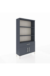 Arges Dolap 3 Raflı Tek Çekmeceli 2 Kapaklı 88x30x163 Antrasit-Antrasit