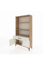 Arges Dolap 3 Raflı Tek Çekmeceli 2 Kapaklı 88x30x163 Çam-Aytaşı