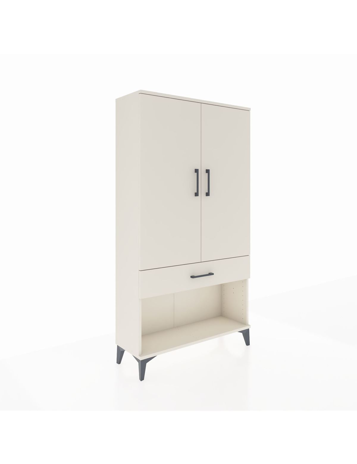 Arges Dolap 3 Raflı Tek Çekmeceli 2 Kapaklı 88x30x163 Aytaşı-Aytaşı