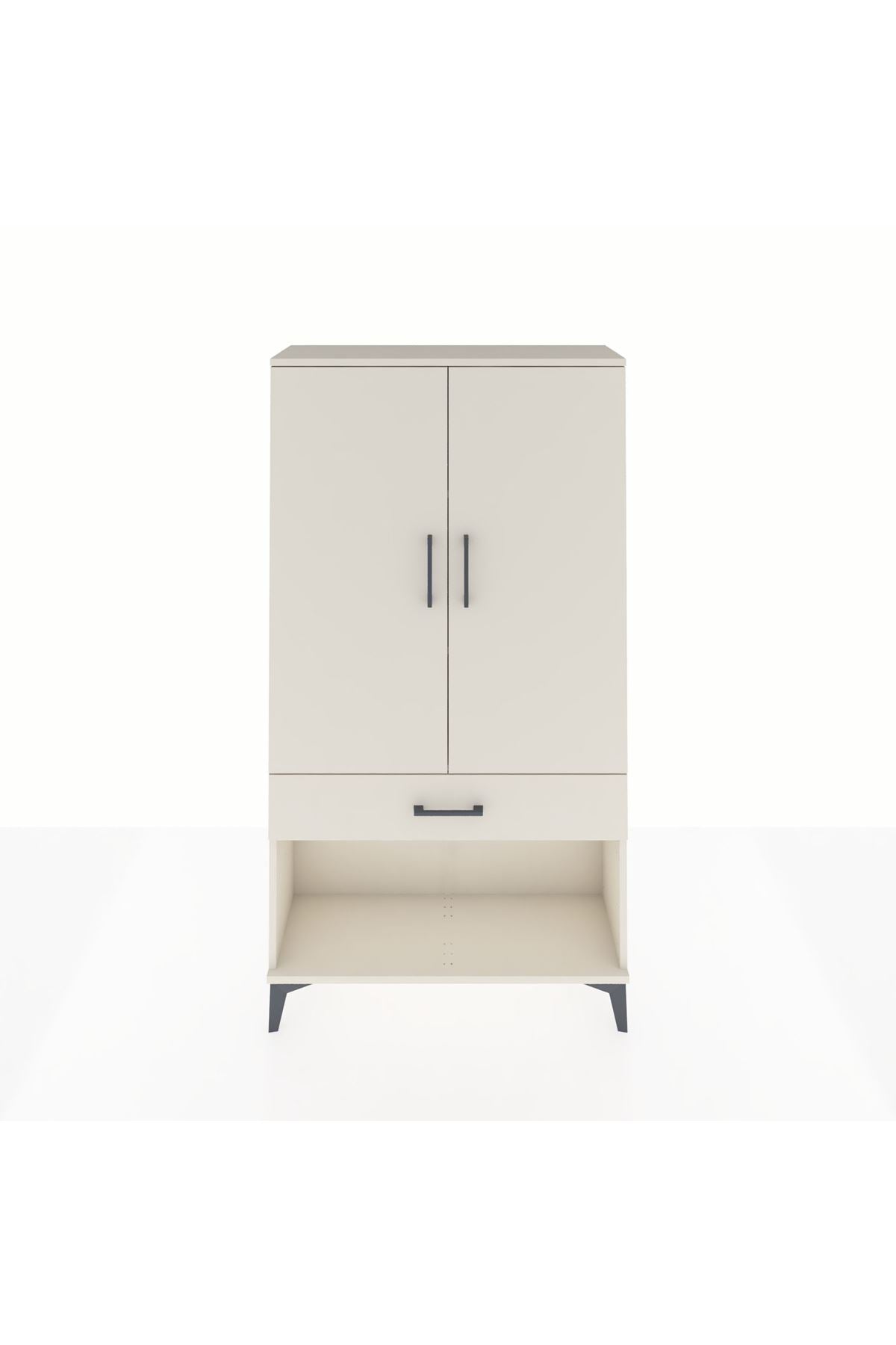 Arges Dolap 3 Raflı Tek Çekmeceli 2 Kapaklı 88x30x163 Aytaşı-Aytaşı