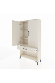 Arges Dolap 3 Raflı Tek Çekmeceli 2 Kapaklı 88x30x163 Aytaşı-Aytaşı