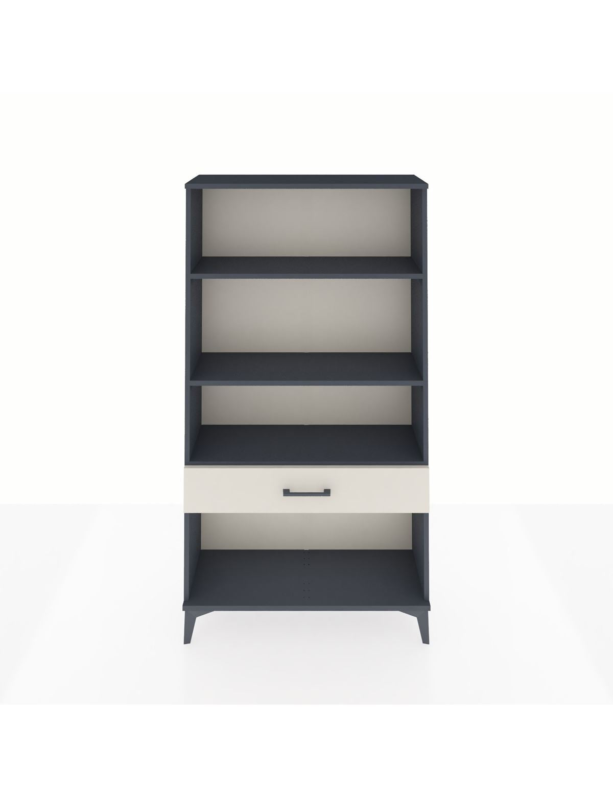 Arges Dolap 3 Raflı Tek Çekmeceli 88x30x163 Antrasit-Aytaşı