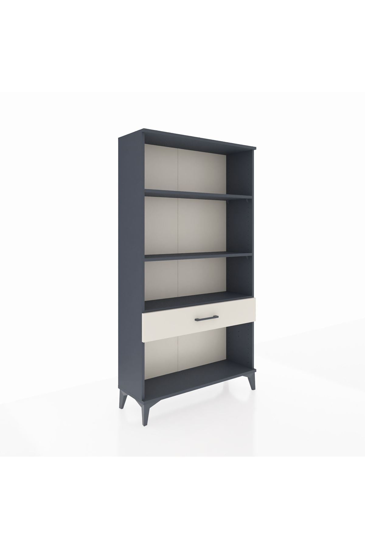 Arges Dolap 3 Raflı Tek Çekmeceli 88x30x163 Antrasit-Aytaşı