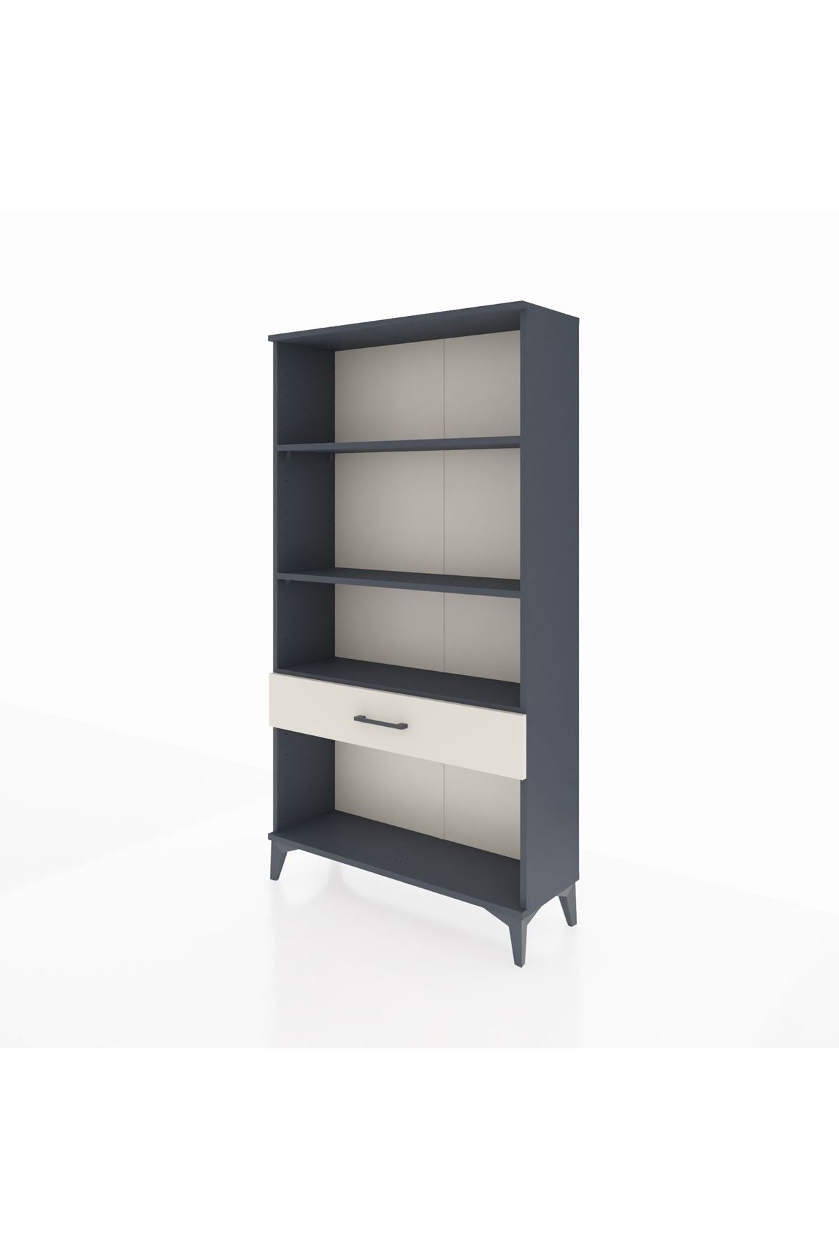 Arges Dolap 3 Raflı Tek Çekmeceli 88x30x163 Antrasit-Aytaşı