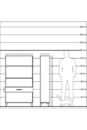 Arges Dolap 3 Raflı Tek Çekmeceli 88x30x163 Antrasit-Aytaşı