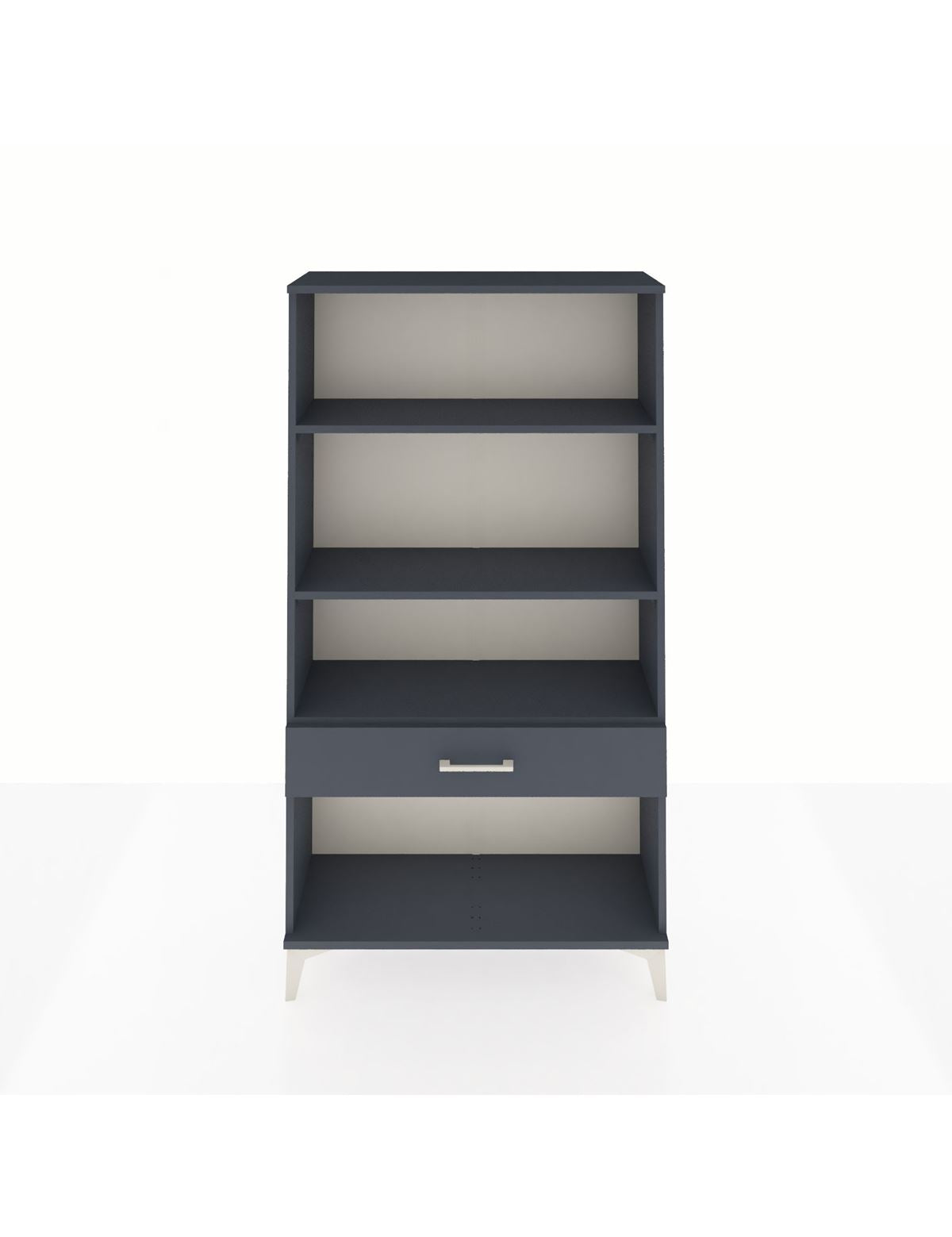 Arges Dolap 3 Raflı Tek Çekmeceli 88x30x163 Antrasit-Antrasit