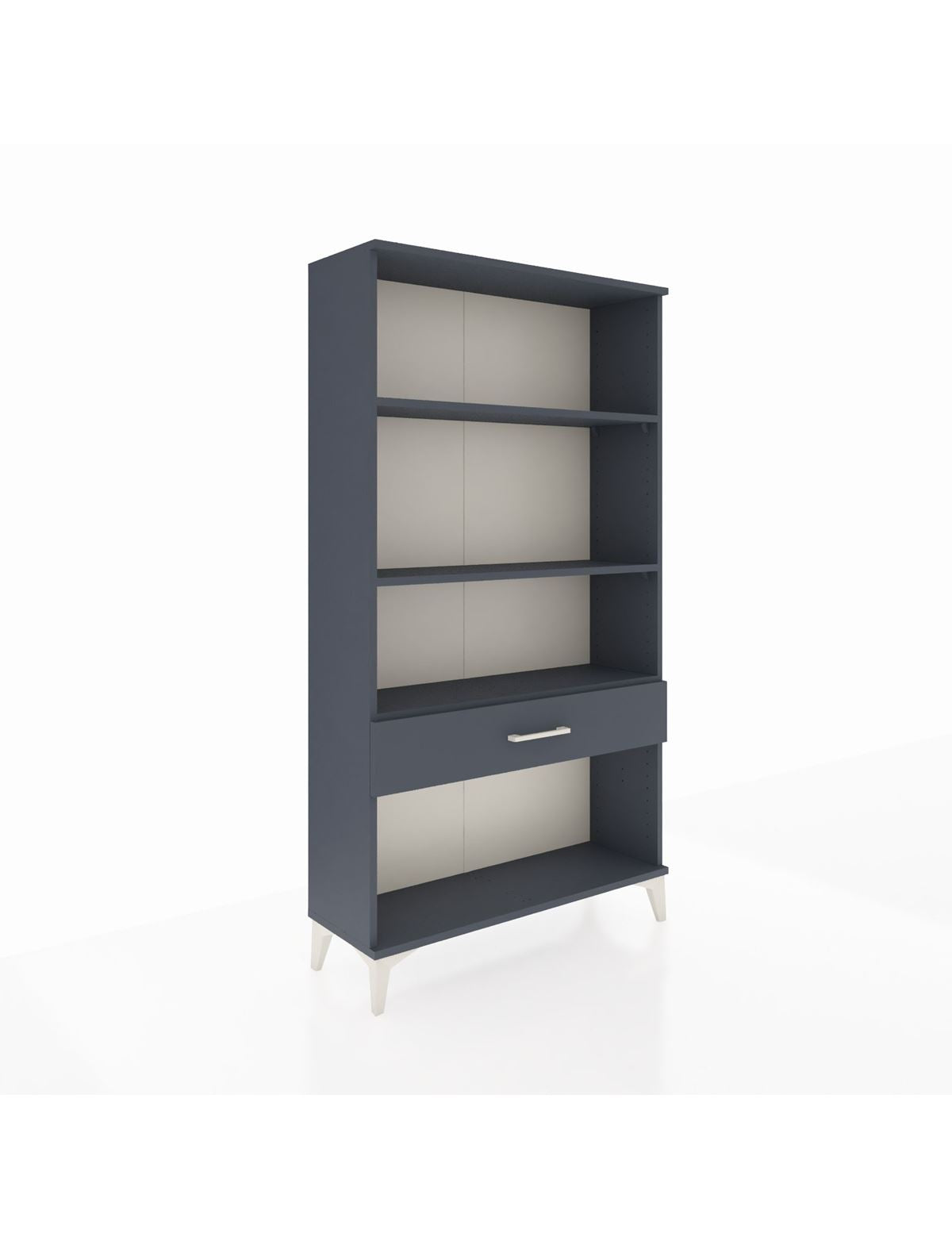 Arges Dolap 3 Raflı Tek Çekmeceli 88x30x163 Antrasit-Antrasit