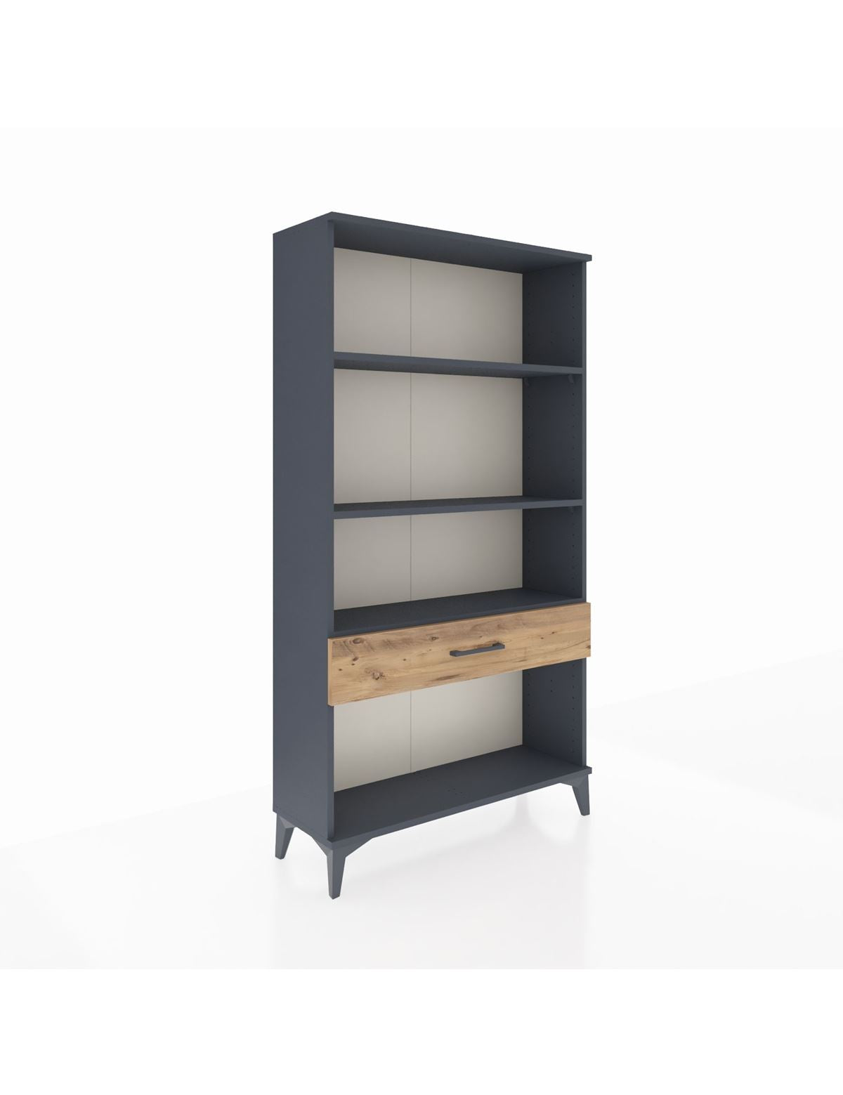 Arges Dolap 3 Raflı Tek Çekmeceli 88x30x163 Antrasit-Çam