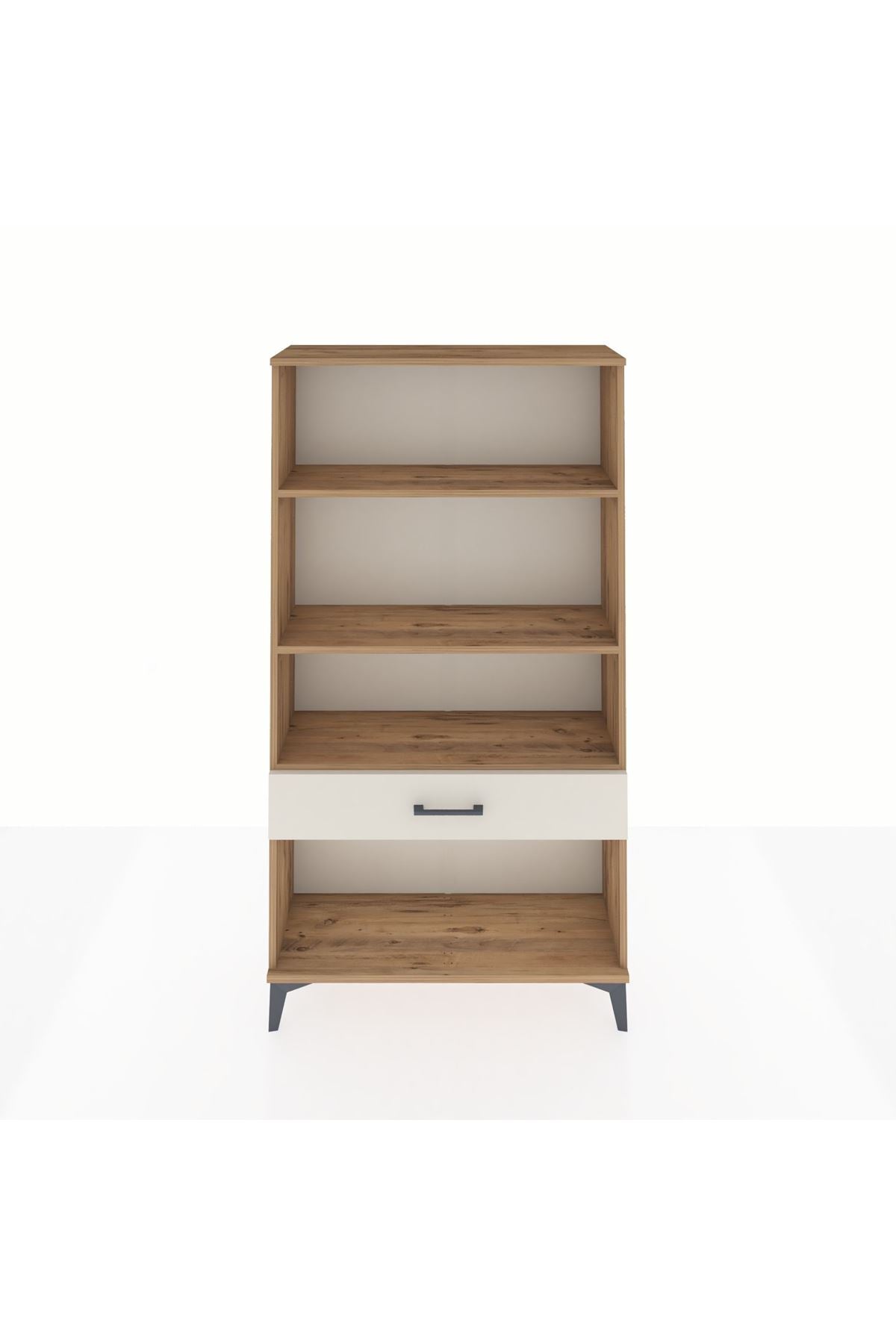 Arges Dolap 3 Raflı Tek Çekmeceli 88x30x163 Çam-Aytaşı