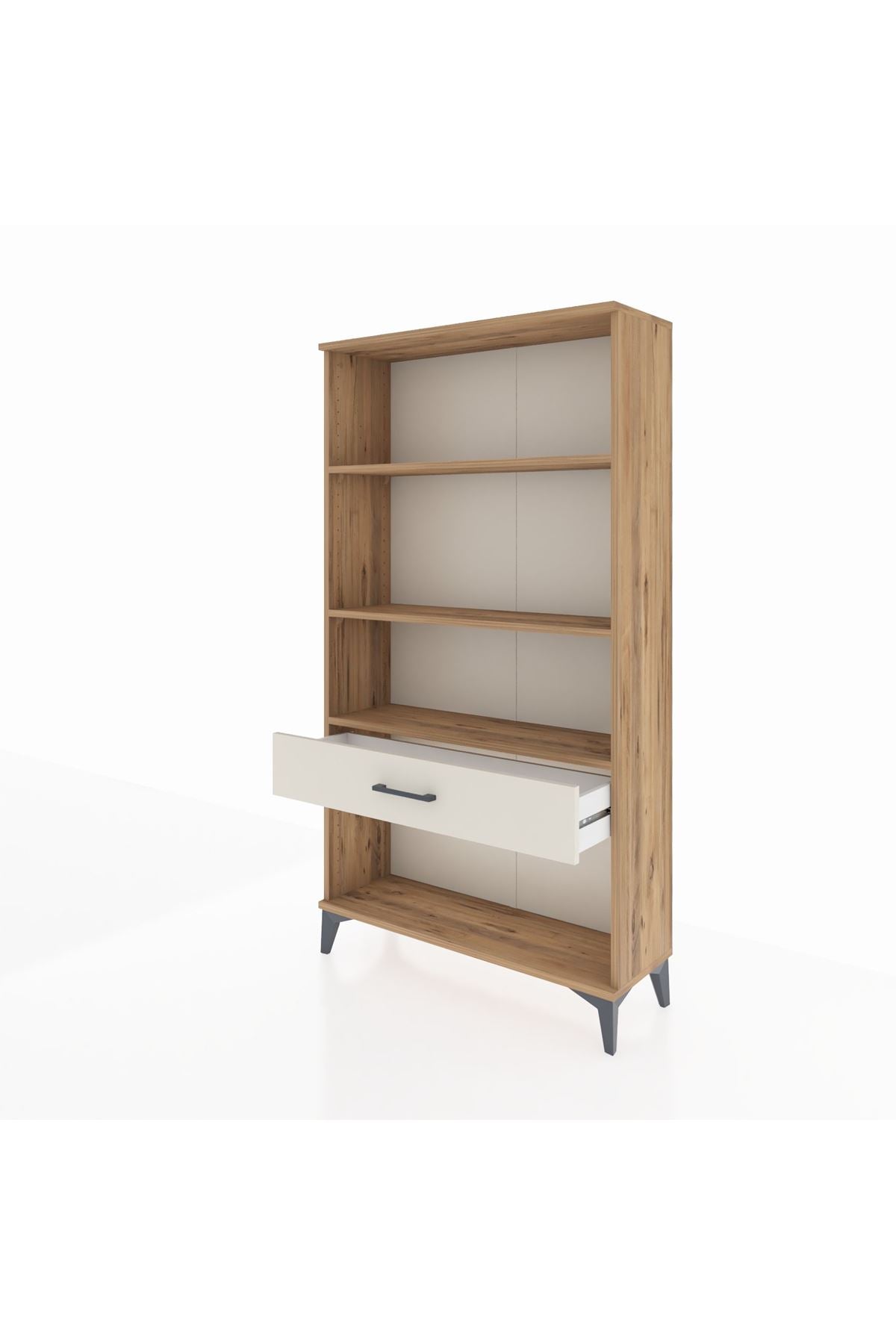 Arges Dolap 3 Raflı Tek Çekmeceli 88x30x163 Çam-Aytaşı