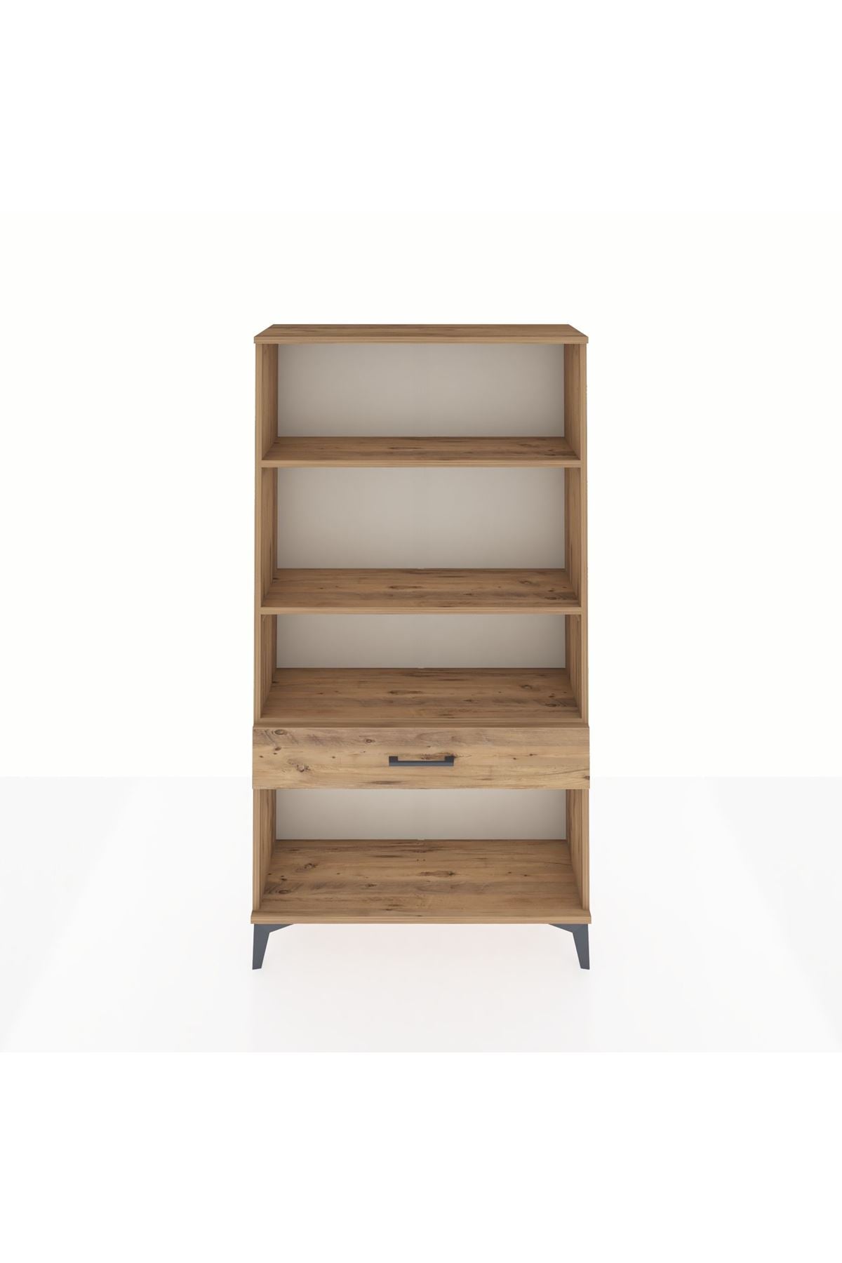 Arges Dolap 3 Raflı Tek Çekmeceli 88x30x163 Çam-Çam