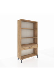 Arges Dolap 3 Raflı Tek Çekmeceli 88x30x163 Çam-Çam