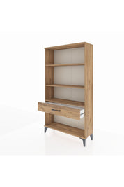 Arges Dolap 3 Raflı Tek Çekmeceli 88x30x163 Çam-Çam