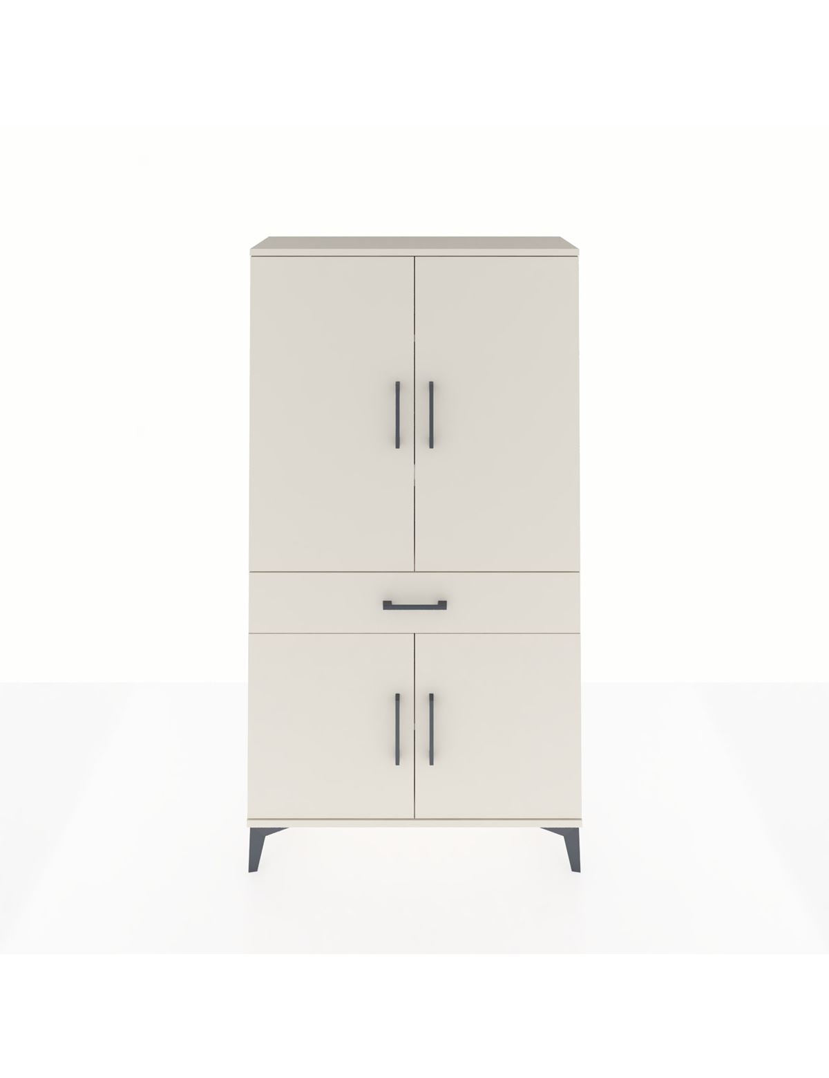 Arges Dolap 4 Raflı Tek Çekmeceli 4 Kapaklı 88x30x163 Aytaşı-Aytaşı