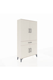Arges Dolap 4 Raflı Tek Çekmeceli 4 Kapaklı 88x30x163 Aytaşı-Aytaşı