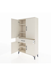 Arges Dolap 4 Raflı Tek Çekmeceli 4 Kapaklı 88x30x163 Aytaşı-Aytaşı
