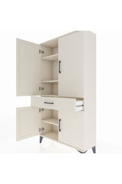 Arges Dolap 4 Raflı Tek Çekmeceli 4 Kapaklı 88x30x163 Aytaşı-Aytaşı