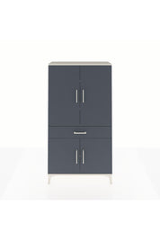 Arges Dolap 4 Raflı Tek Çekmeceli 4 Kapaklı 88x30x163 Aytaşı-Antrasit