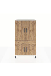 Arges Dolap 4 Raflı Tek Çekmeceli 4 Kapaklı 88x30x163 Aytaşı-Çam