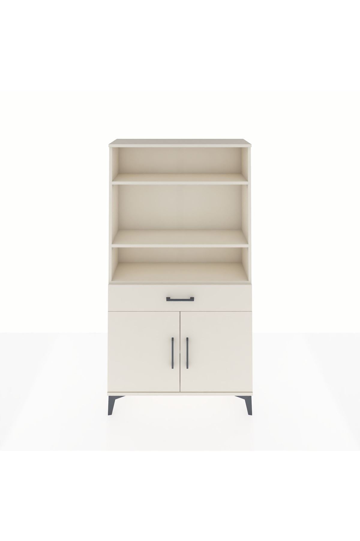 Arges Dolap 3 Raflı Tek Çekmeceli 2 Kapaklı 88x30x163 Aytaşı-Aytaşı