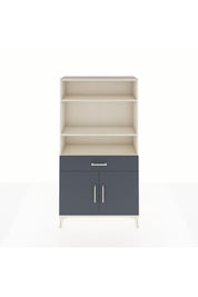 Arges Dolap 3 Raflı Tek Çekmeceli 2 Kapaklı 88x30x163 Aytaşı-Antrasit