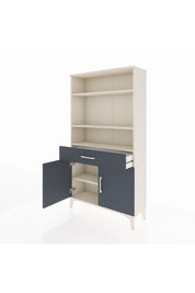 Arges Dolap 3 Raflı Tek Çekmeceli 2 Kapaklı 88x30x163 Aytaşı-Antrasit