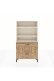 Arges Dolap 3 Raflı Tek Çekmeceli 2 Kapaklı 88x30x163 Aytaşı-Çam