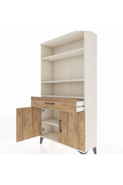 Arges Dolap 3 Raflı Tek Çekmeceli 2 Kapaklı 88x30x163 Aytaşı-Çam