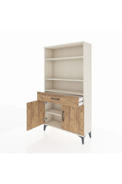 Arges Dolap 3 Raflı Tek Çekmeceli 2 Kapaklı 88x30x163 Aytaşı-Çam