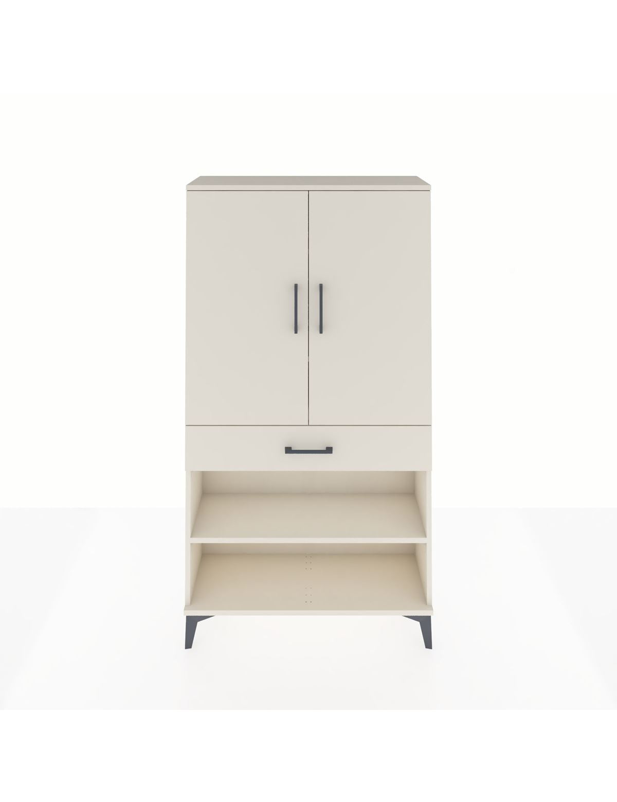 Arges Dolap 4 Raflı Tek Çekmeceli 2 Kapaklı 88x30x163 Aytaşı-Aytaşı