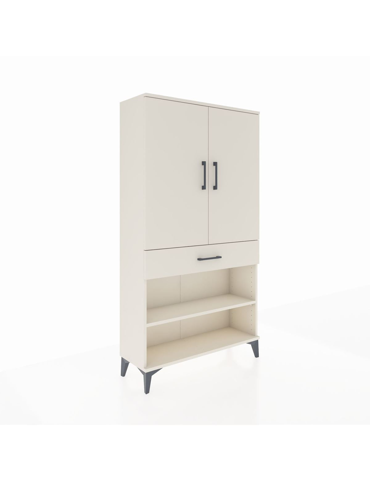 Arges Dolap 4 Raflı Tek Çekmeceli 2 Kapaklı 88x30x163 Aytaşı-Aytaşı