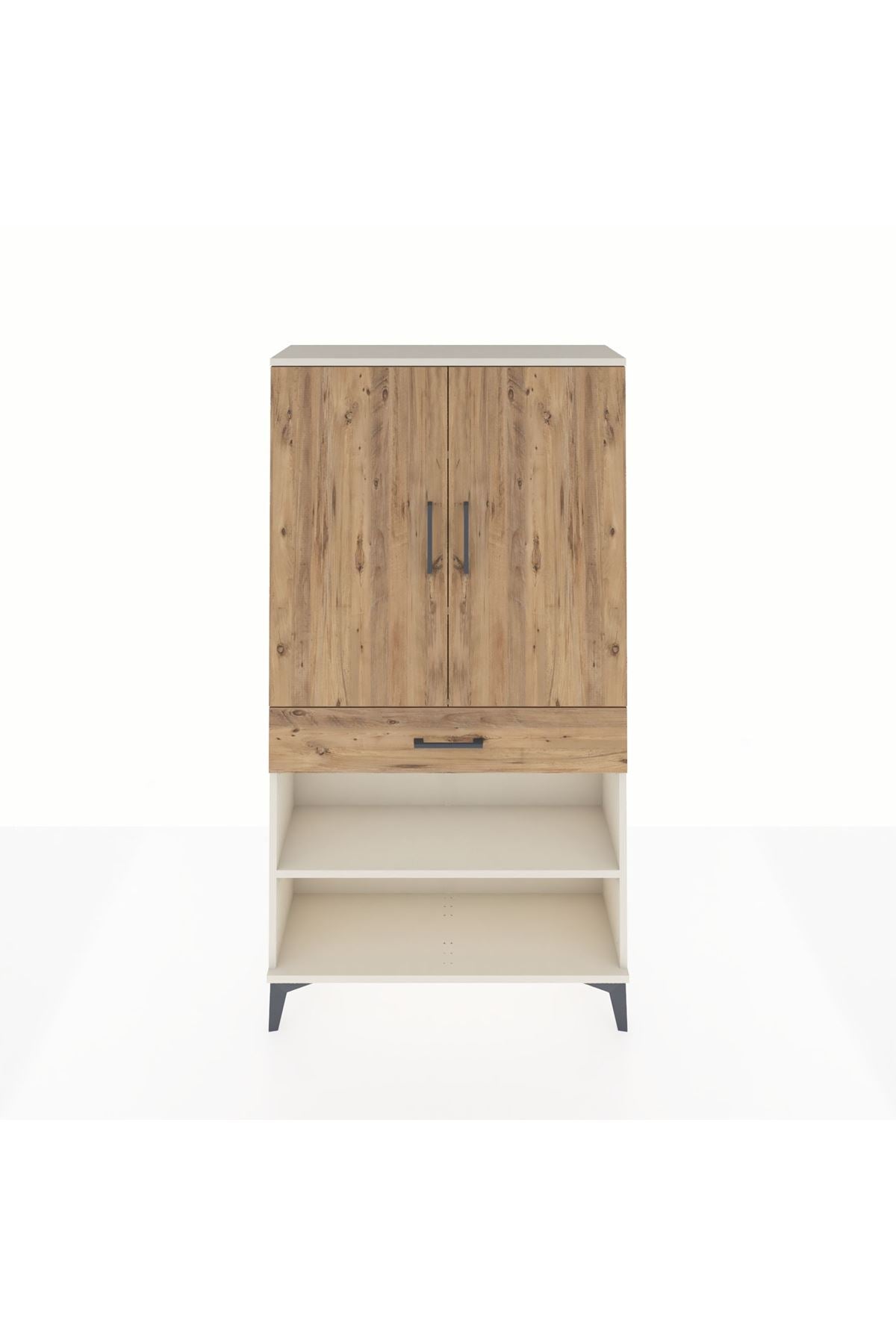 Arges Dolap 4 Raflı Tek Çekmeceli 2 Kapaklı 88x30x163 Aytaşı-Çam