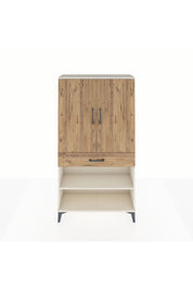 Arges Dolap 4 Raflı Tek Çekmeceli 2 Kapaklı 88x30x163 Aytaşı-Çam