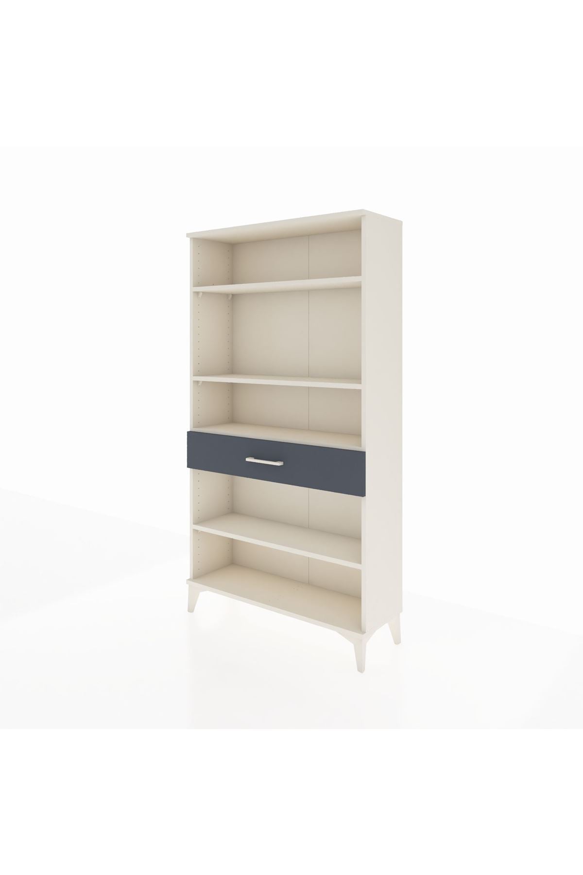 Arges Dolap 4 Raflı Tek Çekmeceli 88x30x163 Aytaşı-Antrasit