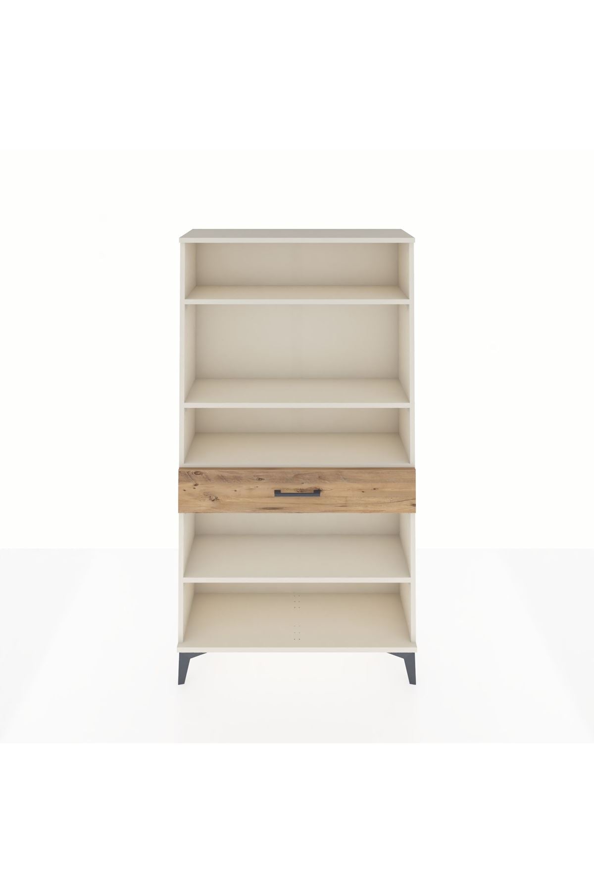 Arges Dolap 4 Raflı Tek Çekmeceli 88x30x163 Aytaşı-Çam