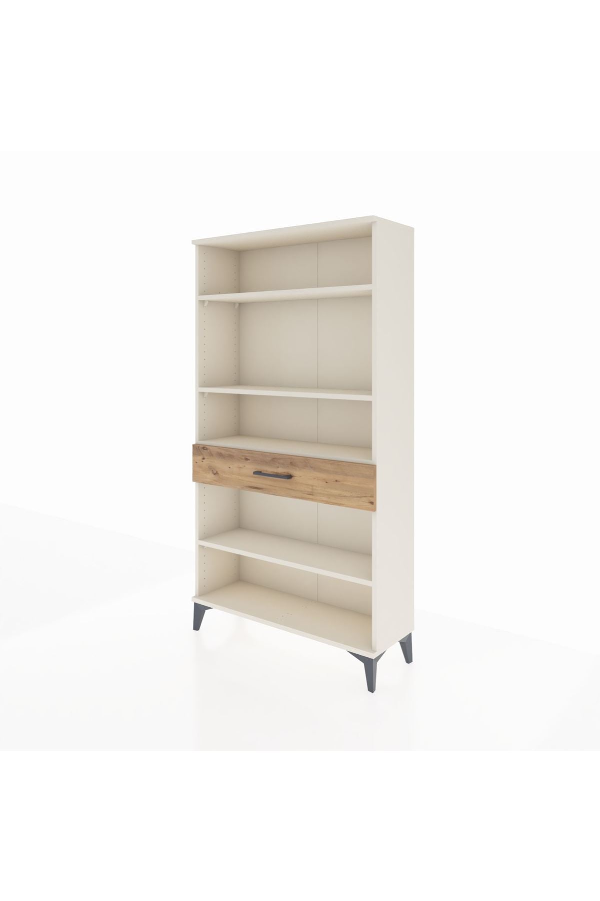 Arges Dolap 4 Raflı Tek Çekmeceli 88x30x163 Aytaşı-Çam