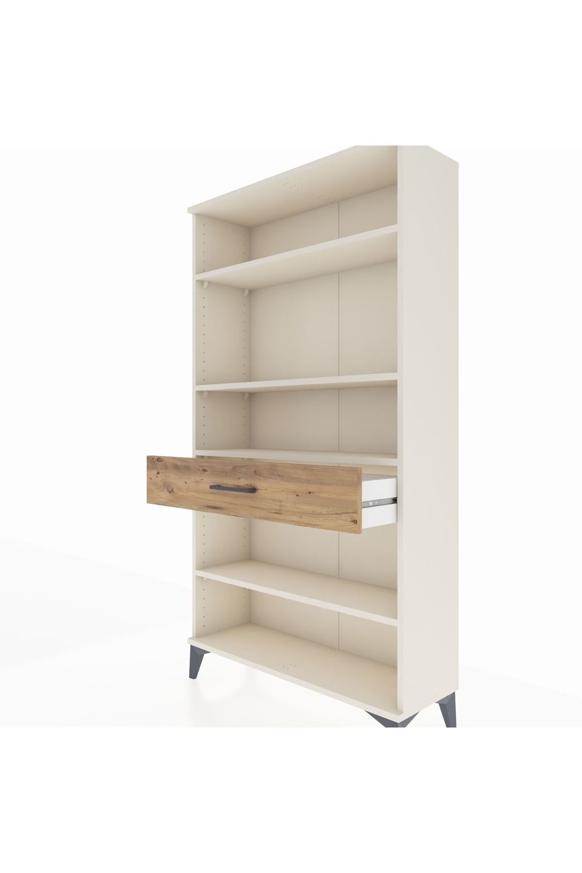 Arges Dolap 4 Raflı Tek Çekmeceli 88x30x163 Aytaşı-Çam