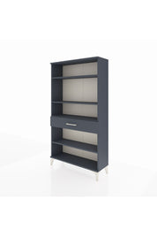 Arges Dolap 4 Raflı Tek Çekmeceli 88x30x163 Antrasit-Antrasit