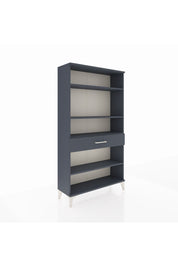 Arges Dolap 4 Raflı Tek Çekmeceli 88x30x163 Antrasit-Antrasit