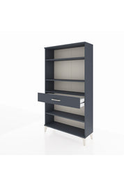 Arges Dolap 4 Raflı Tek Çekmeceli 88x30x163 Antrasit-Antrasit