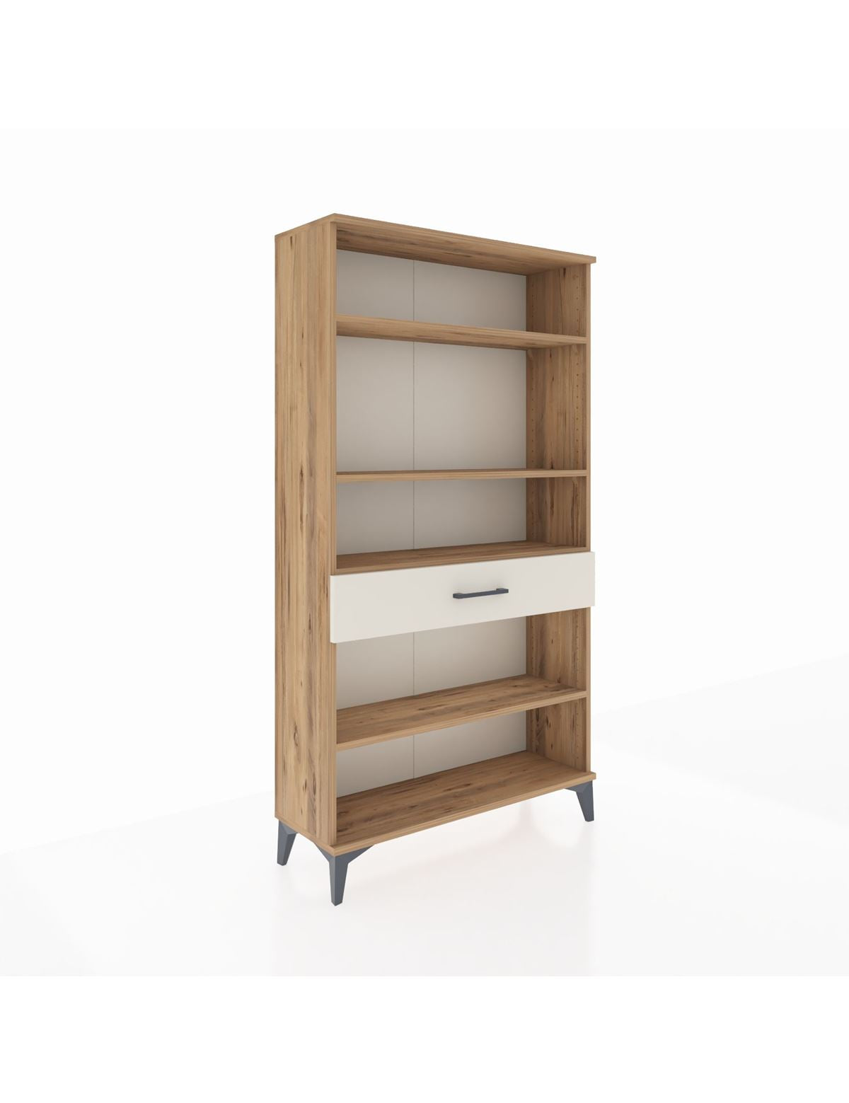 Arges Dolap 4 Raflı Tek Çekmeceli 88x30x163 Çam-Aytaşı