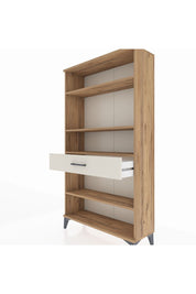 Arges Dolap 4 Raflı Tek Çekmeceli 88x30x163 Çam-Aytaşı