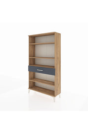 Arges Dolap 4 Raflı Tek Çekmeceli 88x30x163 Çam-Antrasit