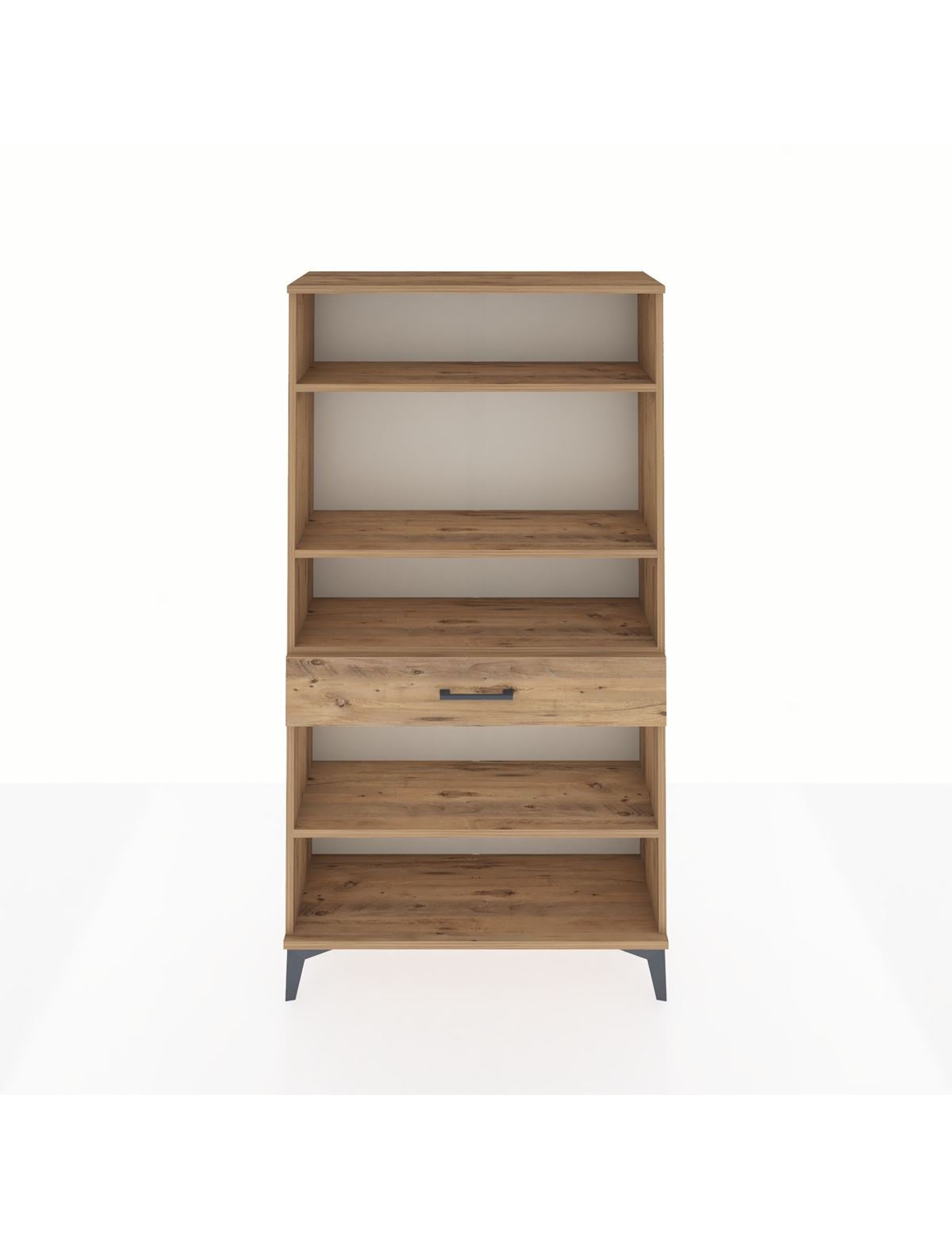 Arges Dolap 4 Raflı Tek Çekmeceli 88x30x163 Çam-Çam