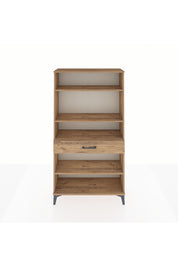 Arges Dolap 4 Raflı Tek Çekmeceli 88x30x163 Çam-Çam