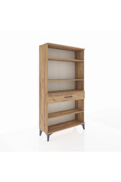 Arges Dolap 4 Raflı Tek Çekmeceli 88x30x163 Çam-Çam