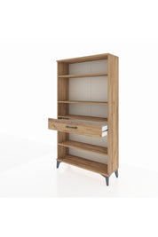 Arges Dolap 4 Raflı Tek Çekmeceli 88x30x163 Çam-Çam